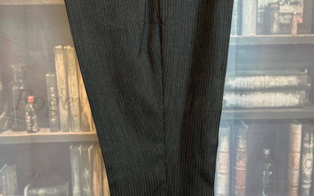 Vintage Bespoke Morning Trousers Dark Grey Stripe Waist 34/86cm 30/76cm Leg (Ref HEFB30)