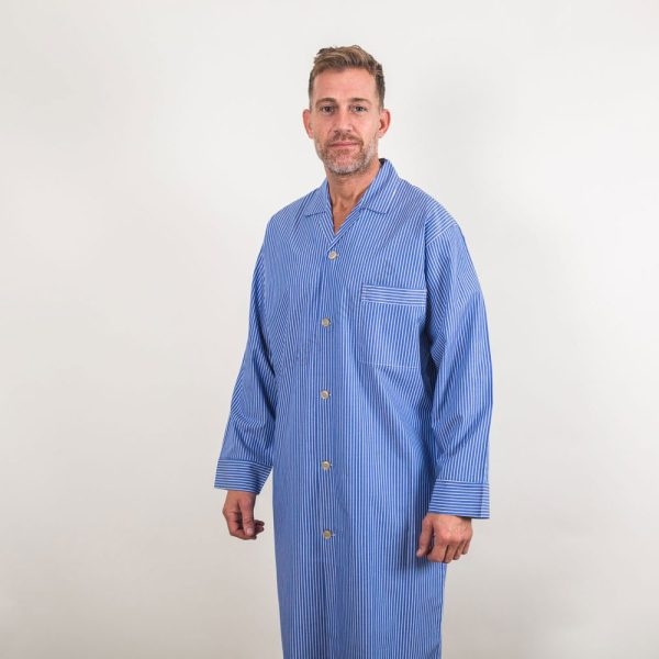 Somax Traditional style Open front button up Long Nightshirt Riviera (CJT58)