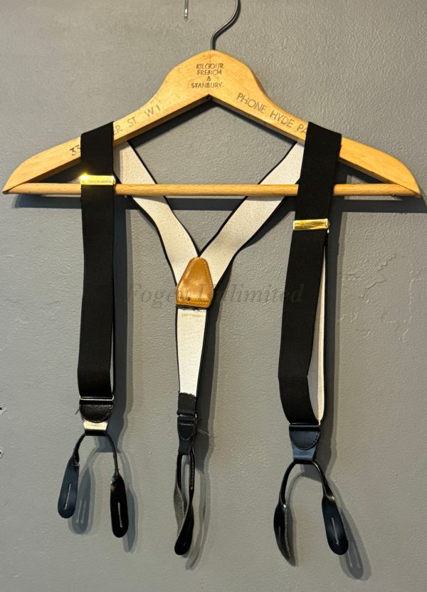 Vintage Old store Stock Button on Braces/Suspenders. Various Styles and Colours. (Ref:DR2W) - Image 7