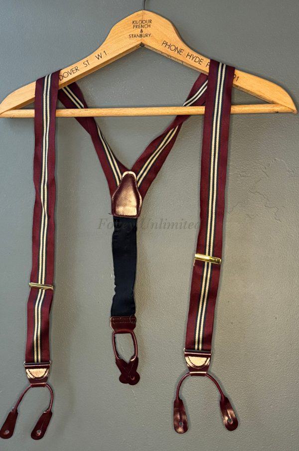 Vintage High Quality Button on Braces/Suspenders. Various Styles and Colours. (Ref:BTHV) - Image 2