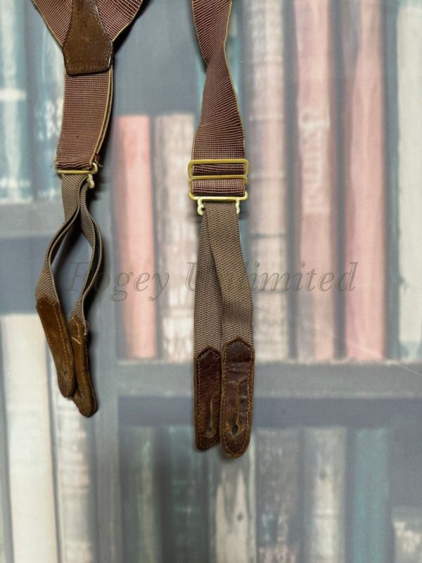 Rare Vintage Elastic and material Trouser Braces (Suspenders) French style and very unusual - Image 4