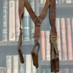 Rare Vintage Elastic and material Trouser Braces (Suspenders) French style and very unusual