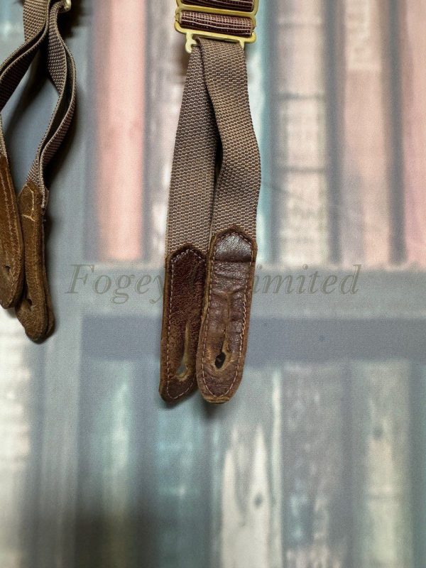 Rare Vintage Elastic and material Trouser Braces (Suspenders) French style and very unusual - Image 2