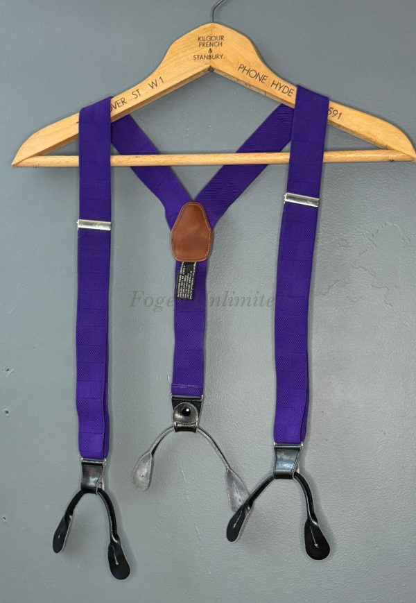 Vintage Old store Stock Button on Braces/Suspenders. Various Styles and Colours. (Ref:DR2W) - Image 8