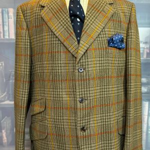 Vintage Bold Pattern Tweed Hacking Jacket by Bladen 42R /107cm Chest (TJA42)