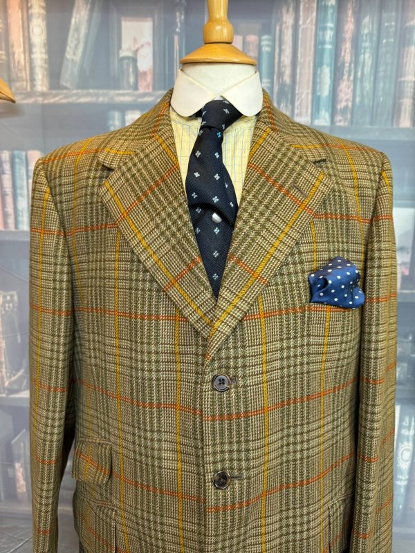Vintage Bold Pattern Tweed Hacking Jacket by Bladen 42R /107cm Chest (TJA42) - Image 9