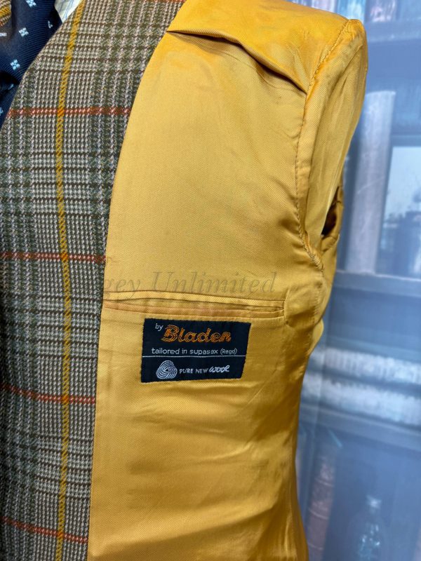 Vintage Bold Pattern Tweed Hacking Jacket by Bladen 42R /107cm Chest (TJA42) - Image 3