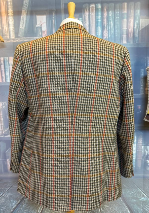 Vintage Bold Check Pattern Tweed Hacking Jacket by Bladen 42R /107cm Chest (NS42) - Image 6