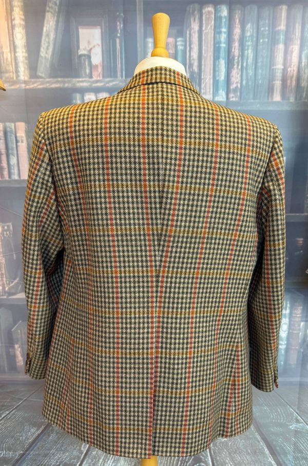 Vintage Bold Check Pattern Tweed Hacking Jacket by Bladen 42R /107cm Chest (NS42) - Image 7