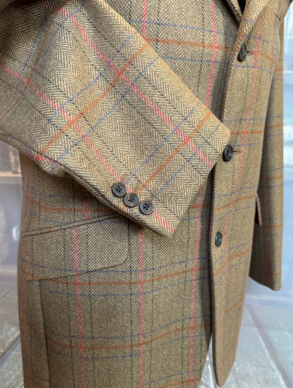 Wonderful Windowpane Tweed Hacking Jacket by Bladen 40R /102cm Chest (SVC40) - Image 7