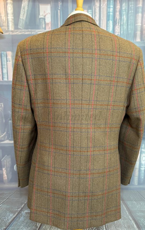 Wonderful Windowpane Tweed Hacking Jacket by Bladen 40R /102cm Chest (SVC40) - Image 6