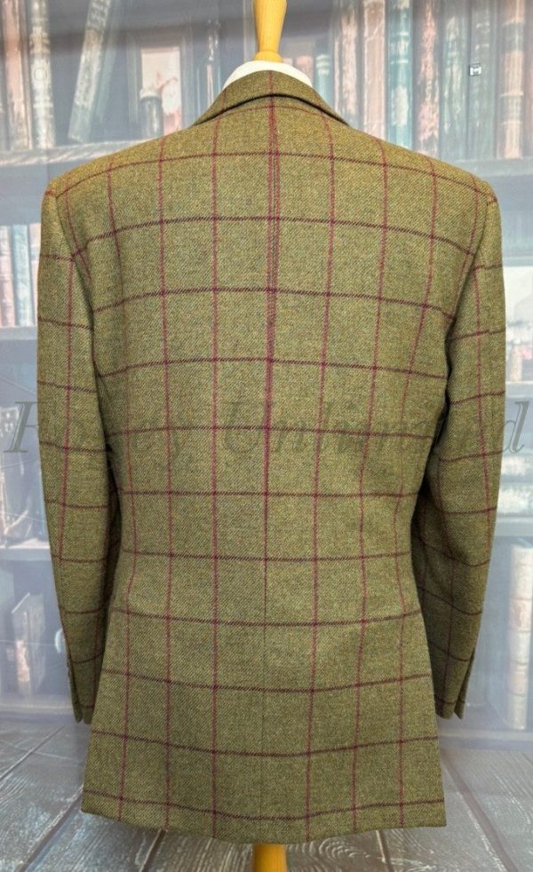 Wonderful Windowpane Tweed Hacking Jacket by Gurteen 38R /97cm Chest (GRT38P) - Image 5