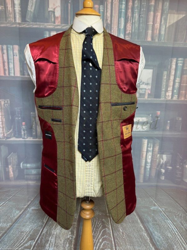 Wonderful Windowpane Tweed Hacking Jacket by Gurteen 38R /97cm Chest (GRT38P) - Image 9