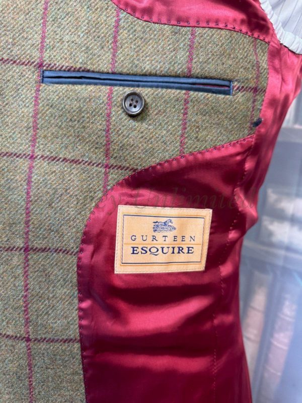 Wonderful Windowpane Tweed Hacking Jacket by Gurteen 38R /97cm Chest (GRT38P) - Image 10