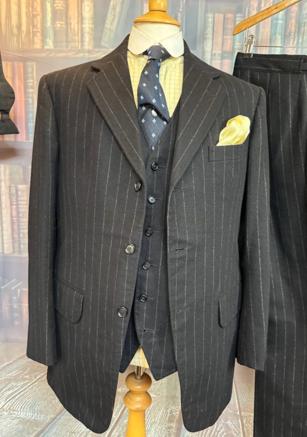 Incredible Heavyweight Bespoke Chalk stripe 3 piece Suit Chest 40"/102cm. Waist 36"/91cm  (Ref:NL40) - Image 19