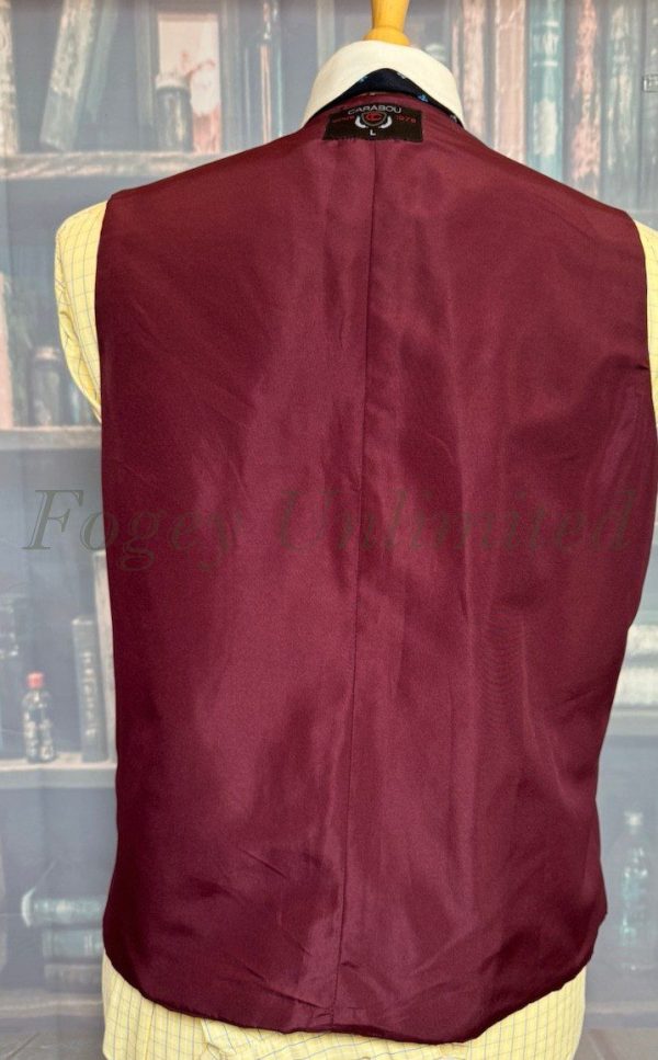 Vintage Burgundy Wool Doeskin Waistcoat/Vest Chest 44"/112cm  (CAR44) - Image 5