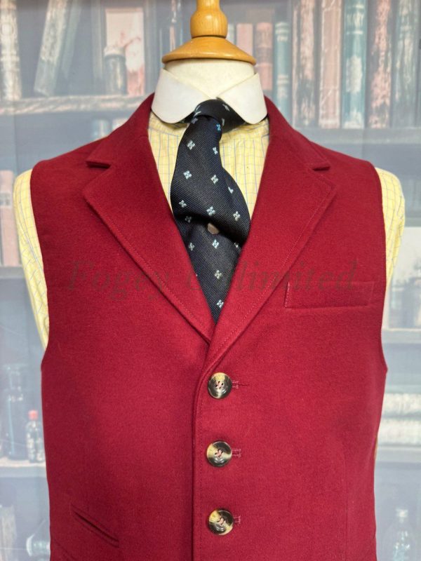 Traditional Wool Waistcoat/Vest with Lapels by Harvey Parker. Chest 42"/107cm (Ref: HPL42) - Image 3