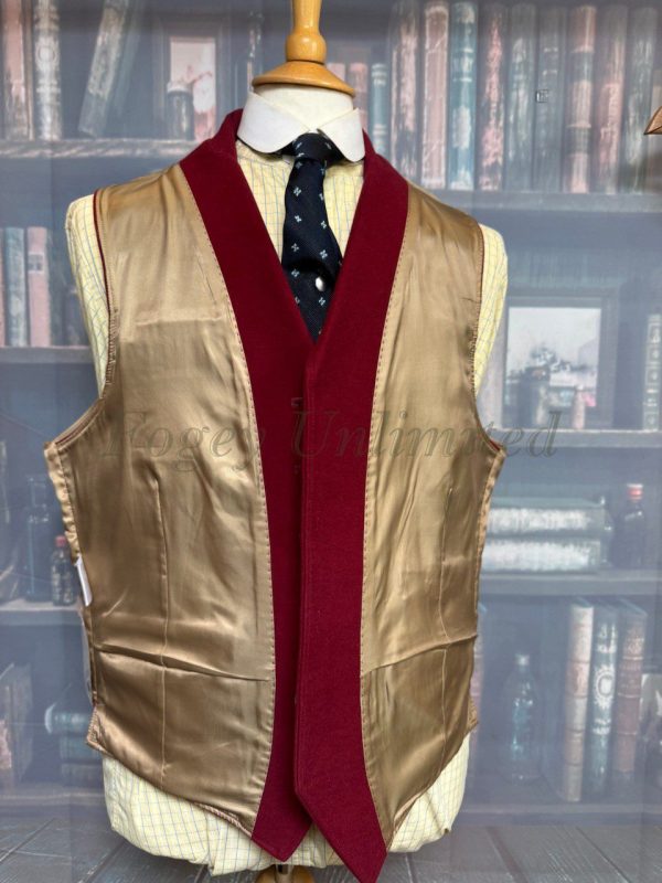 Traditional Wool Waistcoat/Vest with Lapels by Harvey Parker. Chest 42"/107cm (Ref: HPL42) - Image 7