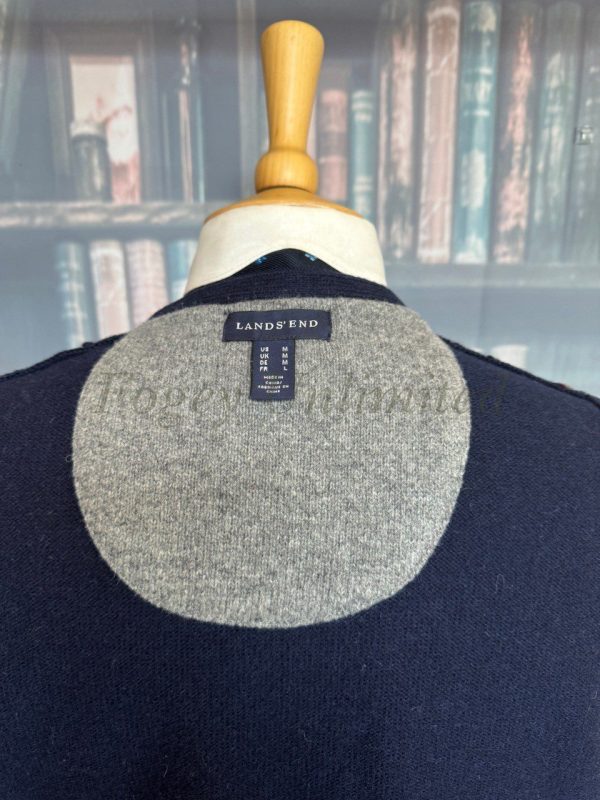 Vintage  Lands End Lambswool Button Front Waistcoat/Vest Chest 40"/102cm (LE40) - Image 6