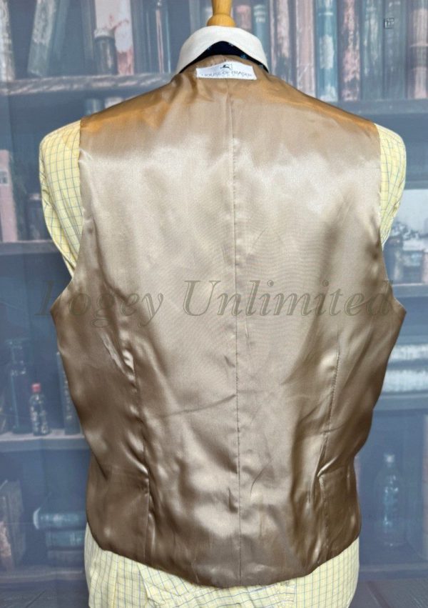 Vintage Poppy Red Doeskin Waistcoat/Vest 44"/112cm Chest (Ref: FRS44) - Image 4