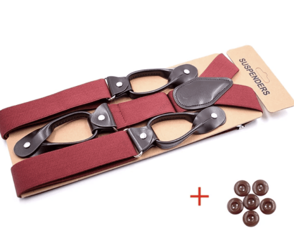 Traditional style Button on Braces/Suspenders with Button ends/Runners. Elastic 35mm - Image 5