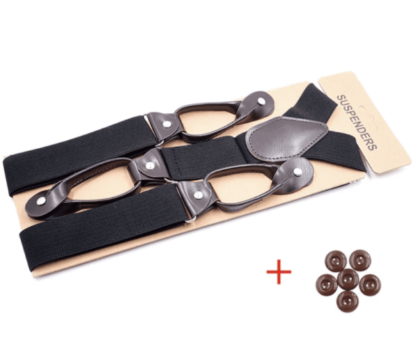Traditional style Button on Braces/Suspenders with Button ends/Runners. Elastic 35mm - Image 6