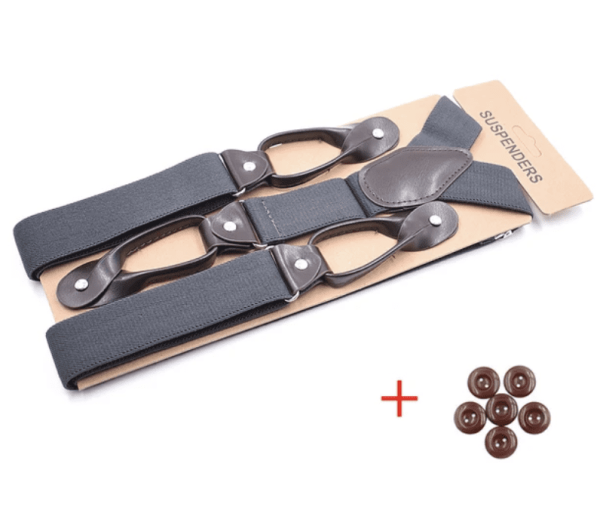 Traditional style Button on Braces/Suspenders with Button ends/Runners. Elastic 35mm - Image 4