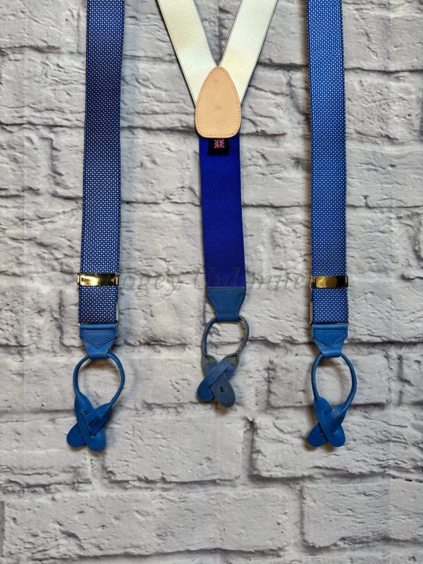 Unique and rare Albert Thurston Braces (Suspenders) Not standard production items (BlueWht) - Image 4