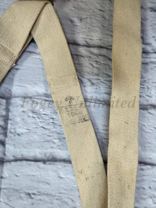 Vintage 1949 British Army Braces/Suspenders White Cloth - Image 4