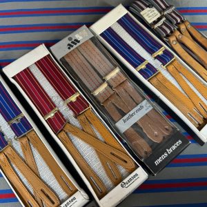 Vintage Button end Braces/Suspenders. Various Styles and Colours. (Ref:DR3a)