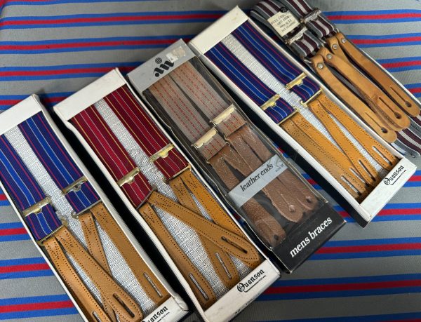 Vintage Button end Braces/Suspenders. Various Styles and Colours. (Ref:DR3a)