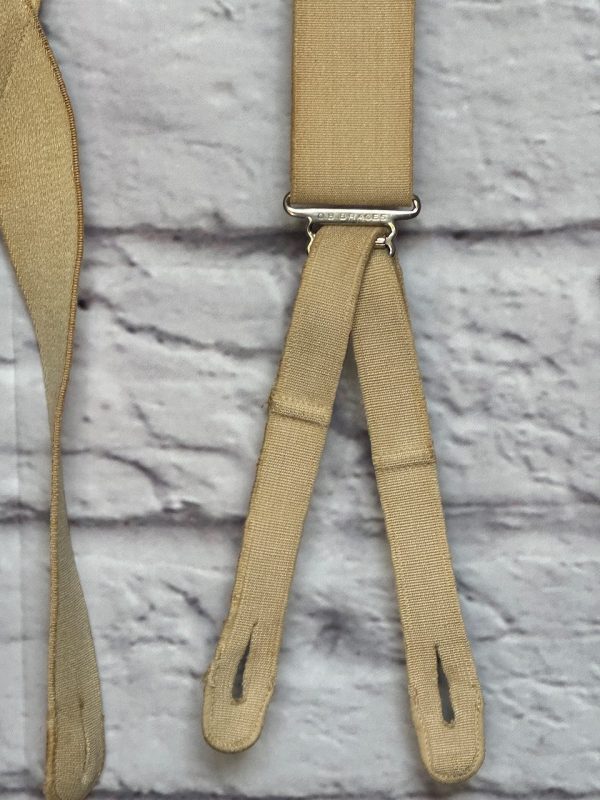 O. B Braces Rare Vintage Elastic and material Trouser Braces (Suspenders) French style and very unusual - Image 3