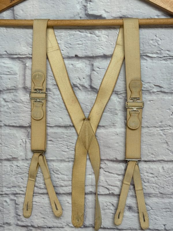 O. B Braces Rare Vintage Elastic and material Trouser Braces (Suspenders) French style and very unusual - Image 2