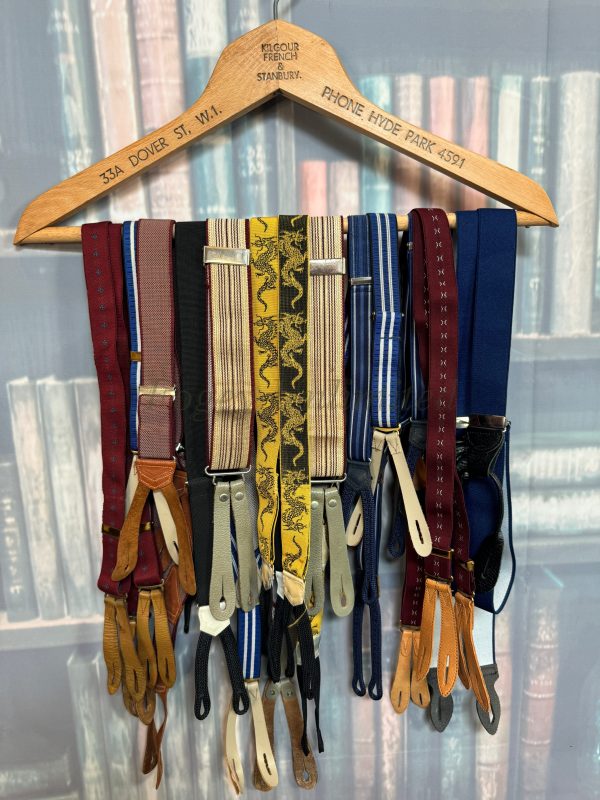Vintage Button end Braces/Suspenders. Various Styles and Colours. (Ref:DR1a)