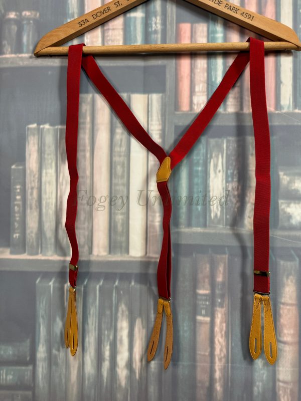 Vintage Button end Braces/Suspenders. Various Styles and Colours. (Ref:DR3a) - Image 2