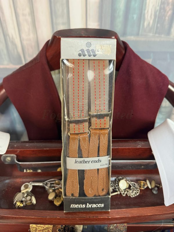 Vintage Button end Braces/Suspenders. Various Styles and Colours. (Ref:DR3a) - Image 7