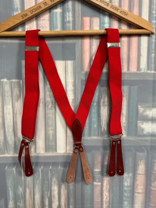 Vintage Old store stock Button end Braces/Suspenders. Various Styles and Colours. (Ref:DR3b) - Image 2