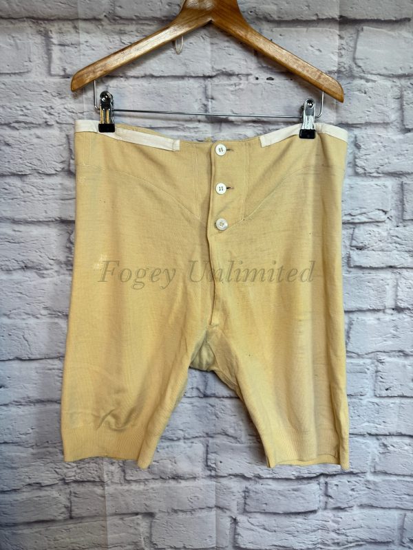 Vintage Yoke Front 3 button Trunks Drawers Underwear with brace tapes (Ref:PR32)