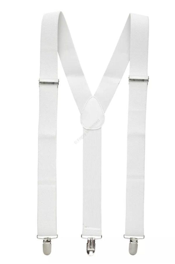 BRACES 1 inch Elastic Traditional style Button on with Leather or Braid or clip Ends for Formal Attire - Image 7