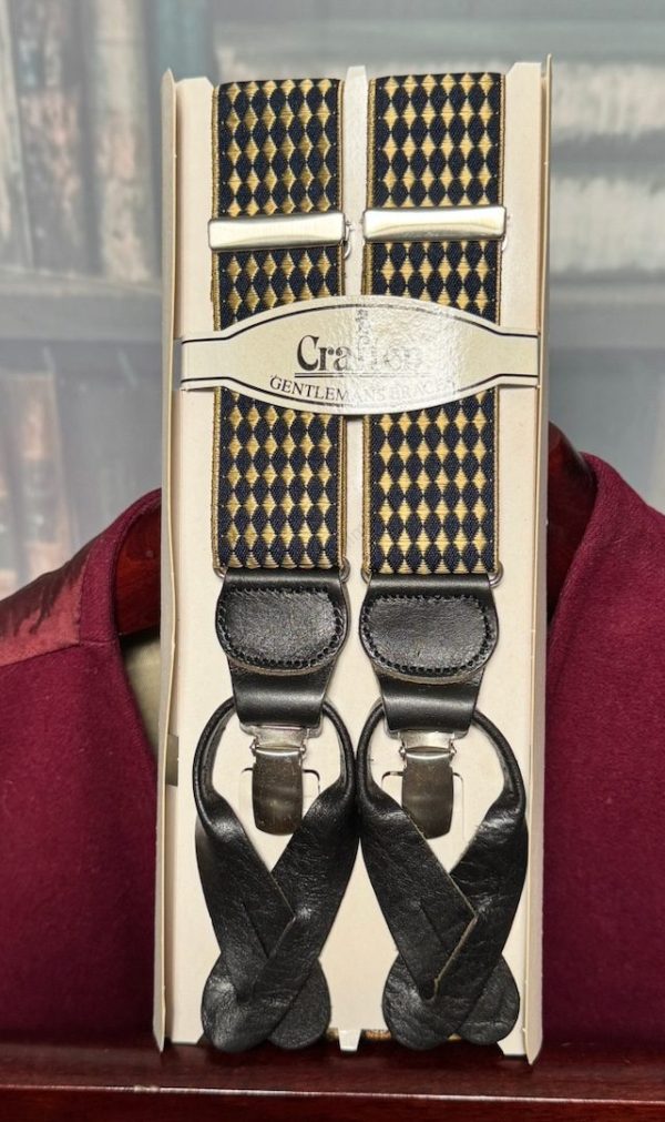 Vintage Old store/pre loved Button end Braces/Suspenders. Various Styles and Colours. (DR4a) - Image 8