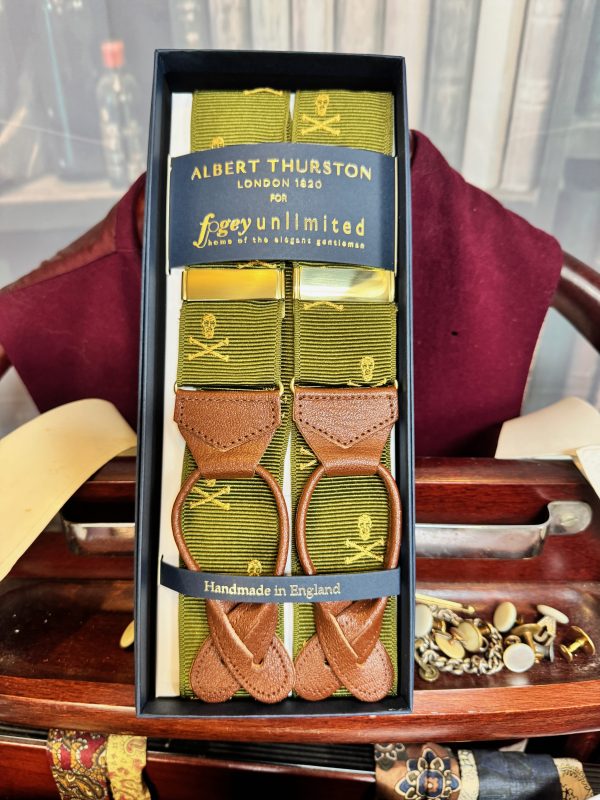 Albert Thurston Barathea Braces/Suspenders. Fleur-de-Lys Pattern in 5 colours - Image 3