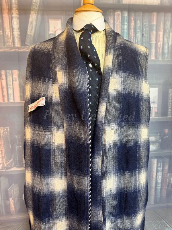 Wonderful Vintage Dressing Gown. Wool. Size Large  approx 42"/107cm Chest (Ref:WHEDD) - Image 5