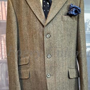 Gurteen Esquire Herringbone Tweed Hacking Jacket. 42R /107cm Chest (GE42)