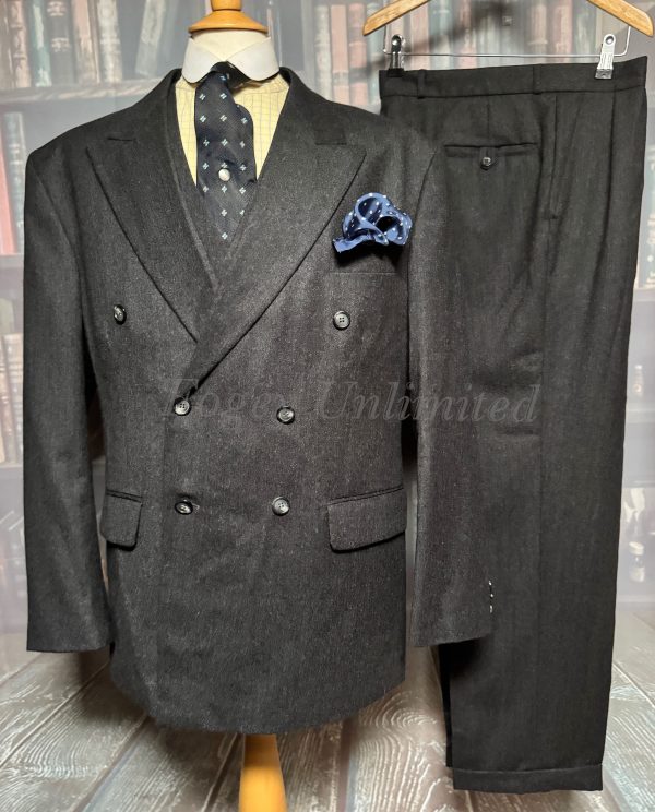 Vintage Saxon Hawk Double Breasted 3 Piece Suit 44C/36W/31L (Ref: PKMSX)