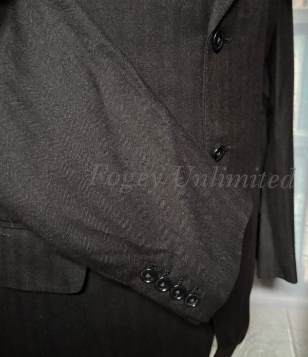 Vintage Steve Starr 1993 Bespoke Black 3 Piece Suit 40C/32W/31L (Ref: PKMSTR) - Image 15