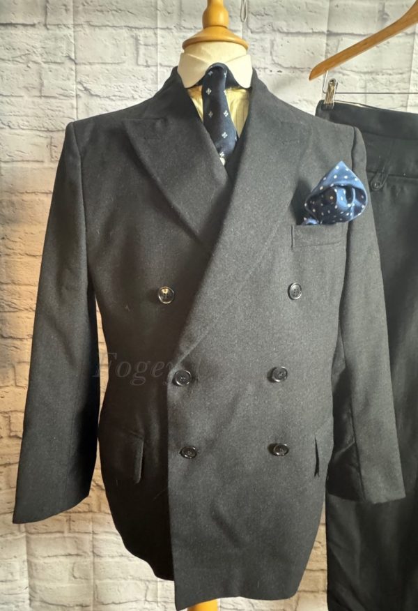 Vintage Dunn & Co. Formal Double Breasted 3 Piece Suit 40C/32W/32L (Ref: PKMDB) - Image 15