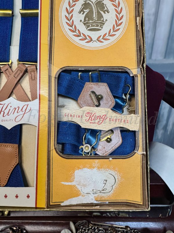 Vintage Gentleman's Accessory Set. Braces and matching Sock Suspenders. Ultra rare. - Image 3