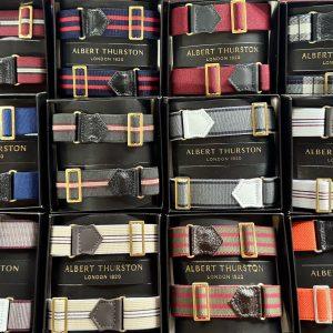 Traditional Albert Thurston Sock Suspenders/Sock Garters Plains and Patterns
