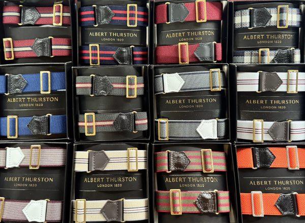 Traditional Albert Thurston Sock Suspenders/Sock Garters Plains and Patterns