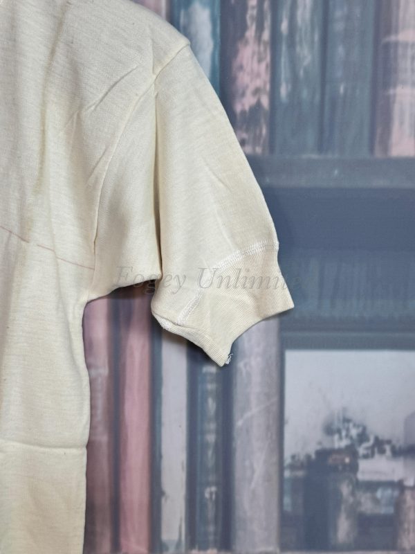 Vintage Button Front Undershirt SHORT Sleeve Combed Cotton by Consort. Size Large 38-40" Chest (Ref:CSTM) - Image 5